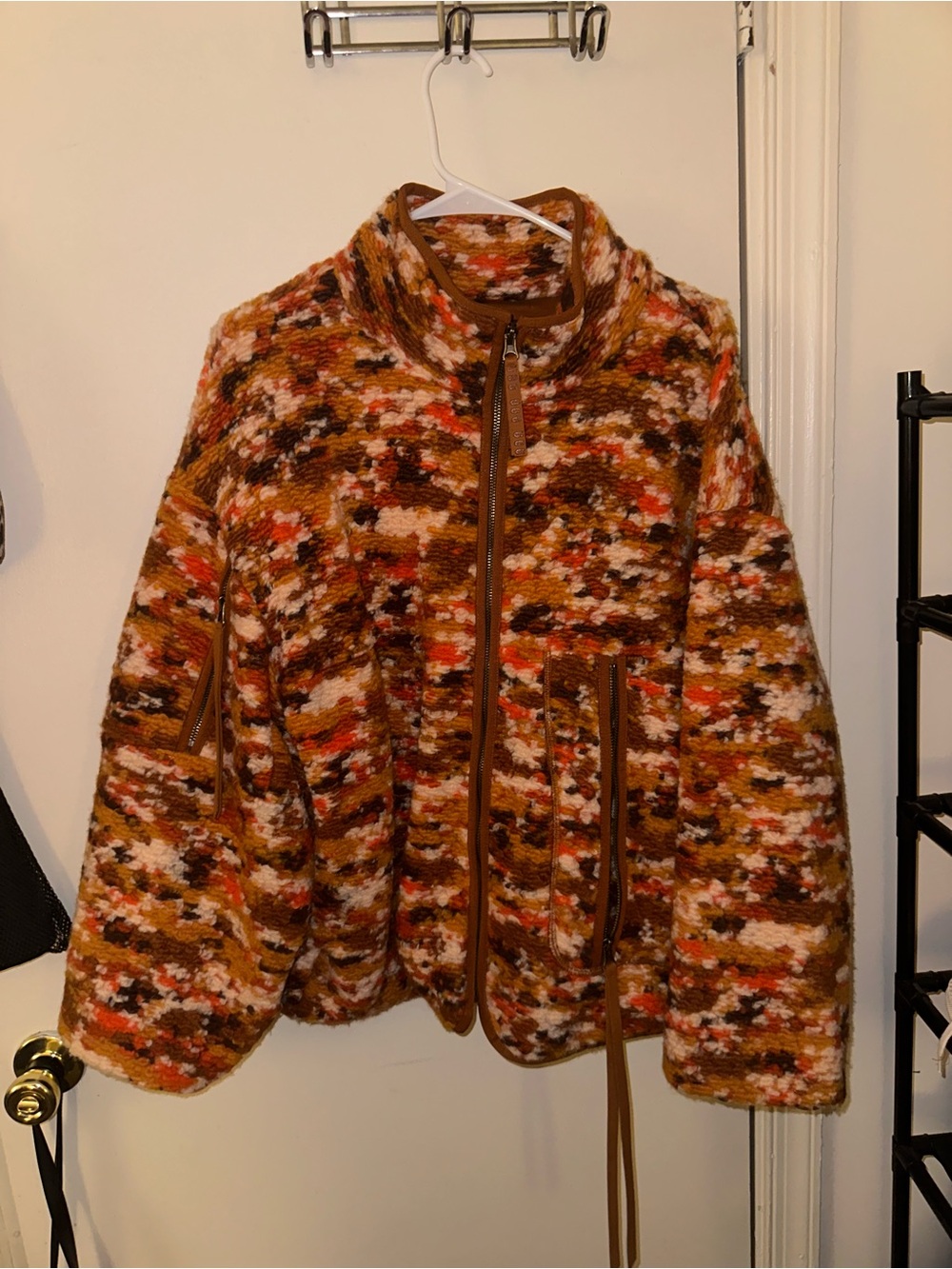 UGG Womens Multicolor Zip-Front Textured Jacket